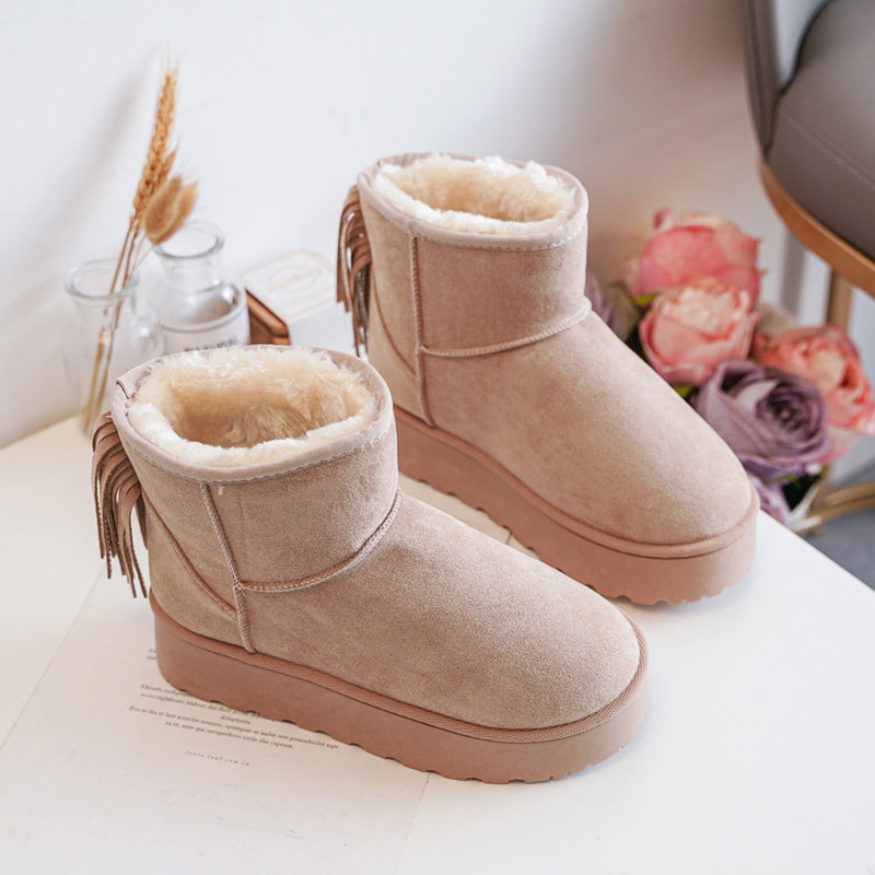 Boots Franges beige