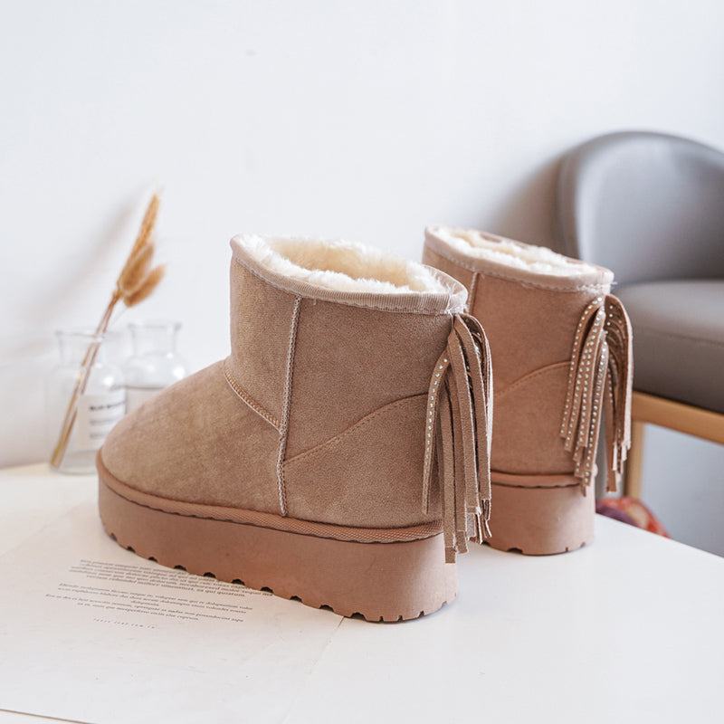 Boots Franges beige