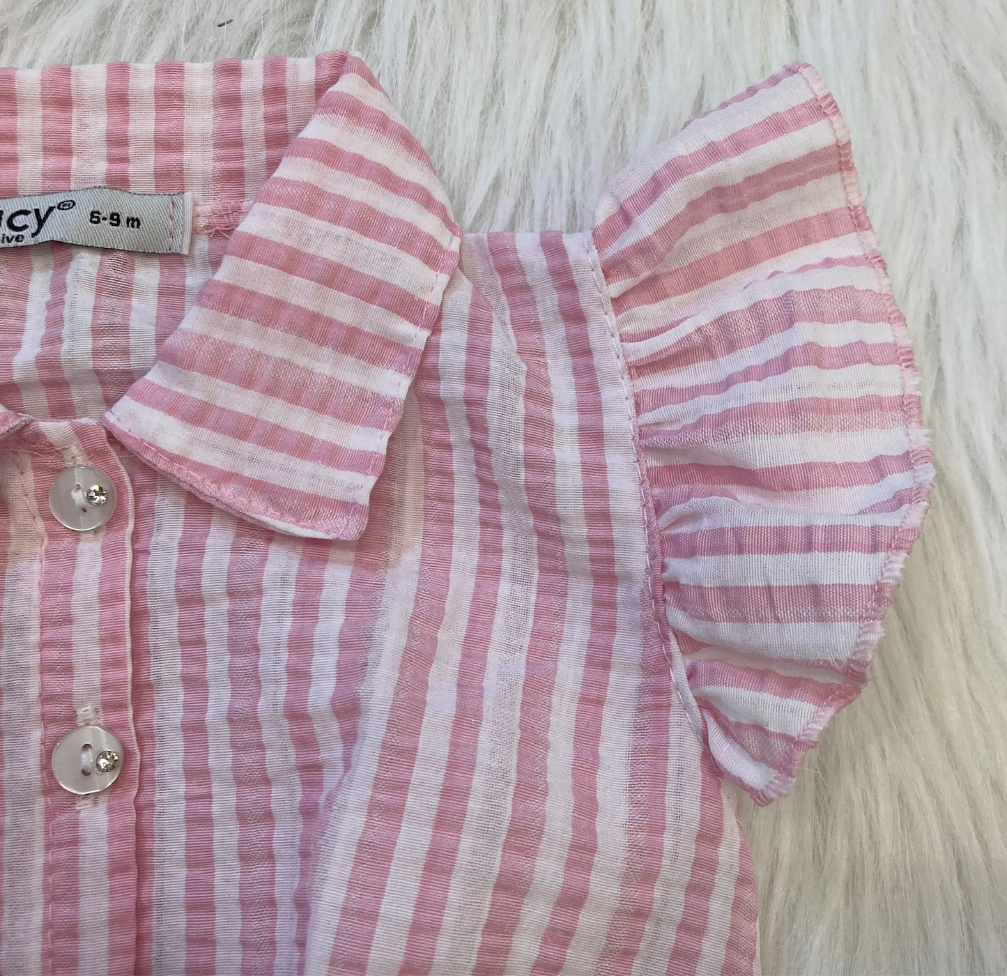 Blouse met strik roze